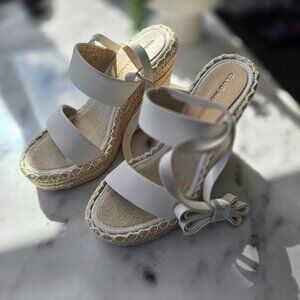 Club Monaco Donyale Wedge Sandals White EU 36.5 / US 6.5 NEW $198
